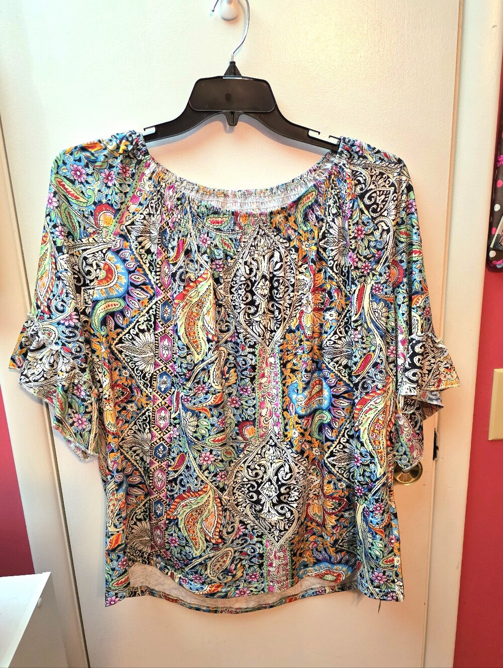 Misoson Women's Colorful Floral Top Size 2X NWT